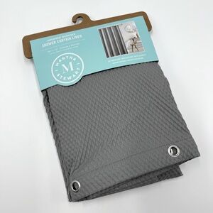 NWT Martha Stewart Textured Gray Shower Curtain Liner 70” x 72”